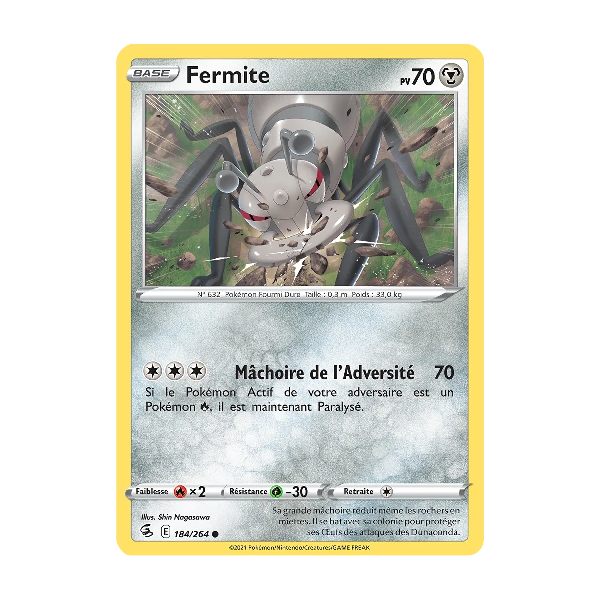 Fermite 184/264 : Joyau Commune (Brillante) de l'extension Pokémon Poing de Fusion