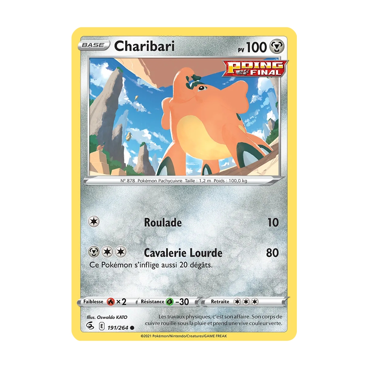 Carte Charibari - Commune (Brillante) de Pokémon Poing de Fusion 191/264