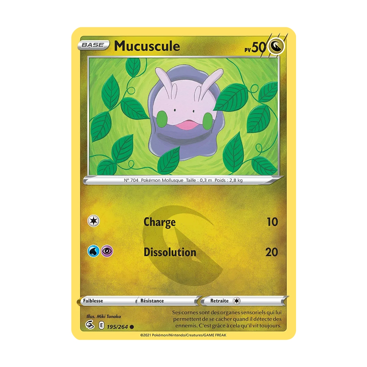 Carte Mucuscule - Commune (Brillante) de Pokémon Poing de Fusion 195/264