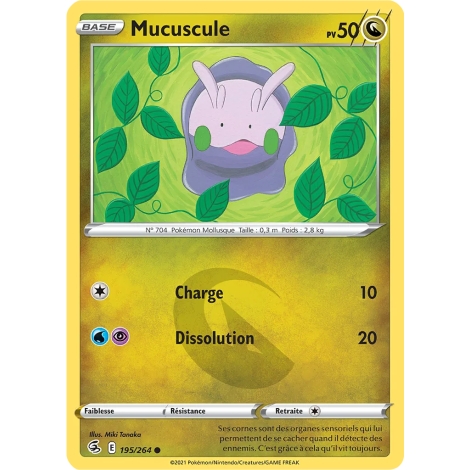 Carte Mucuscule - Commune (Brillante) de Pokémon Poing de Fusion 195/264