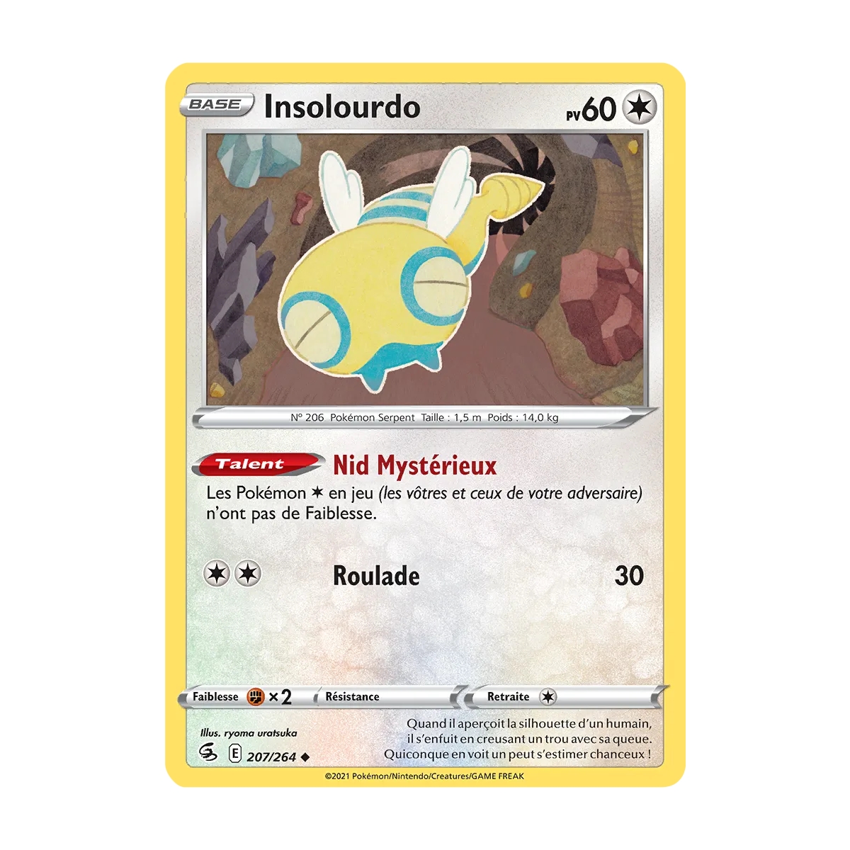 Carte Insolourdo - Peu commune (Brillante) de Pokémon Poing de Fusion 207/264