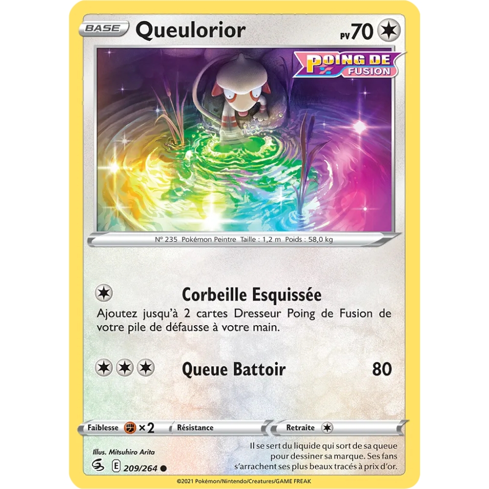 Carte Queulorior - Commune (Brillante) de Pokémon Poing de Fusion 209/264