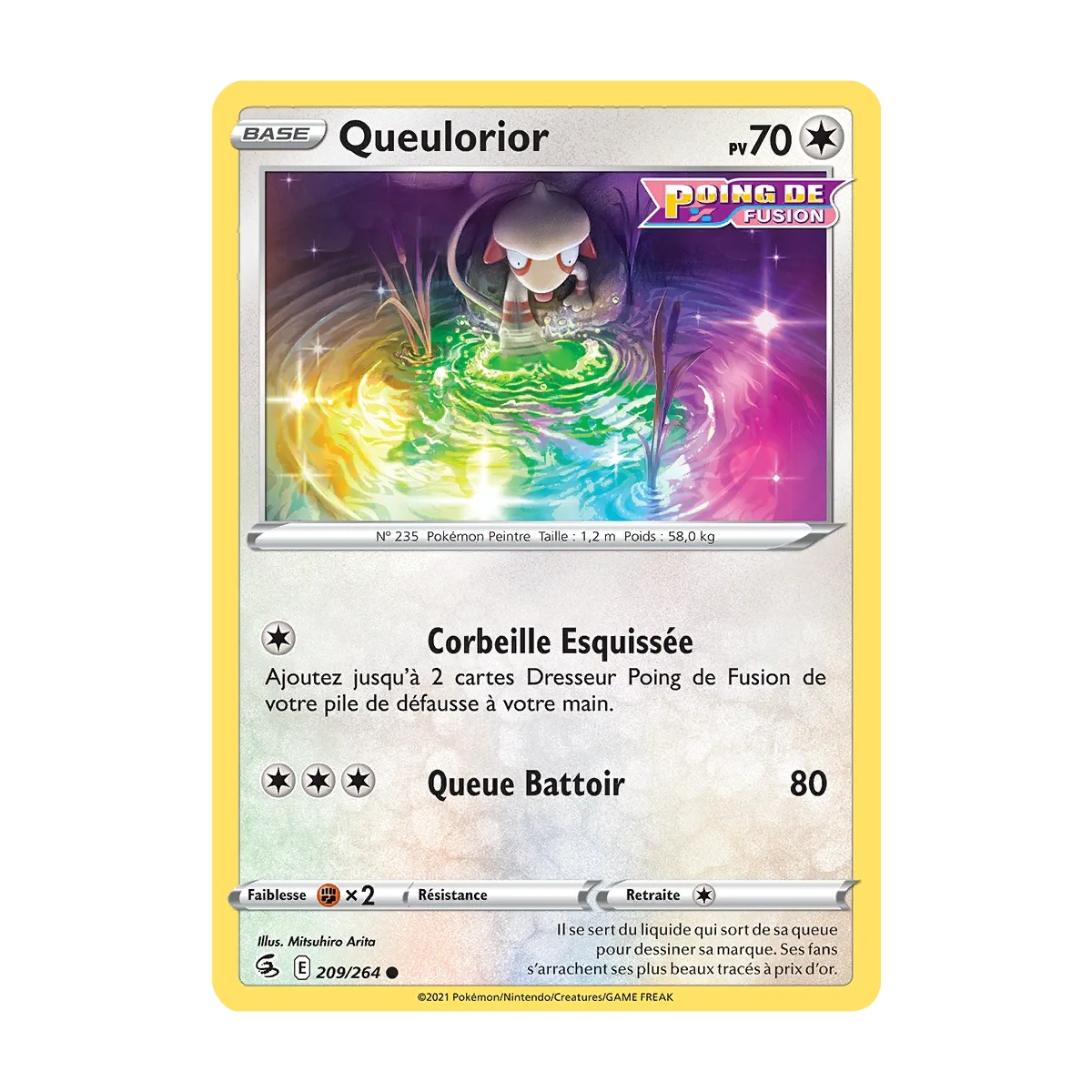 Carte Queulorior - Commune (Brillante) de Pokémon Poing de Fusion 209/264