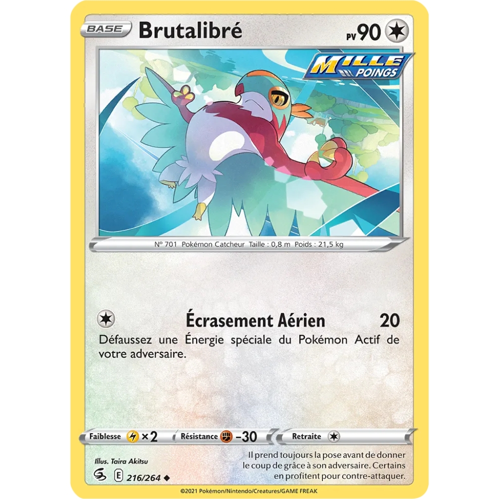 Carte Brutalibré - Peu commune (Brillante) de Pokémon Poing de Fusion 216/264