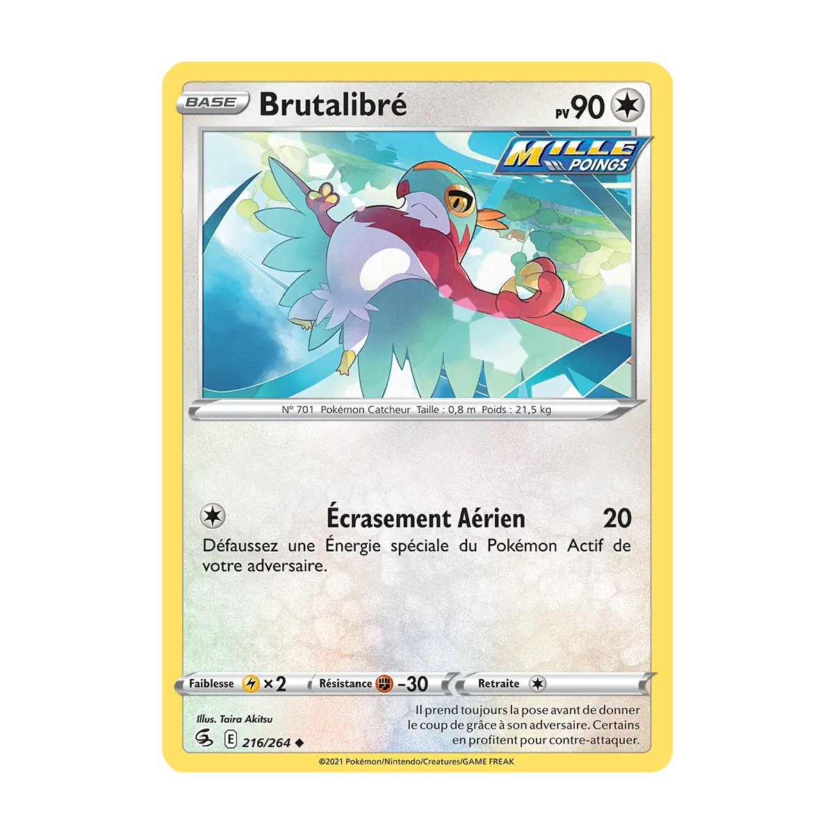 Carte Brutalibré - Peu commune (Brillante) de Pokémon Poing de Fusion 216/264