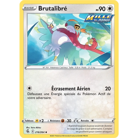 Carte Brutalibré - Peu commune (Brillante) de Pokémon Poing de Fusion 216/264