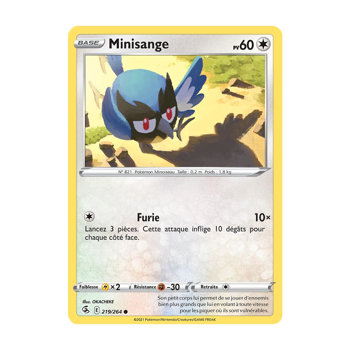 Minisange 219/264 : Joyau Commune (Brillante) de l'extension Pokémon Poing de Fusion