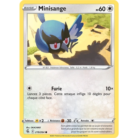 Minisange 219/264 : Joyau Commune (Brillante) de l'extension Pokémon Poing de Fusion