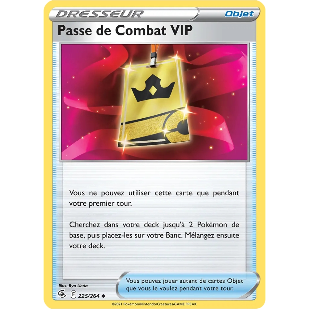 Découvrez Passe de Combat VIP, carte Peu commune (Brillante) de la série Poing de Fusion