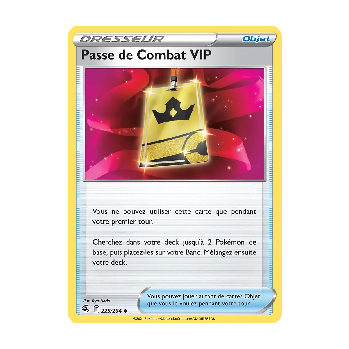 Découvrez Passe de Combat VIP, carte Peu commune (Brillante) de la série Poing de Fusion