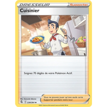Carte Cuisinier - Peu commune (Brillante) de Pokémon Poing de Fusion 228/264