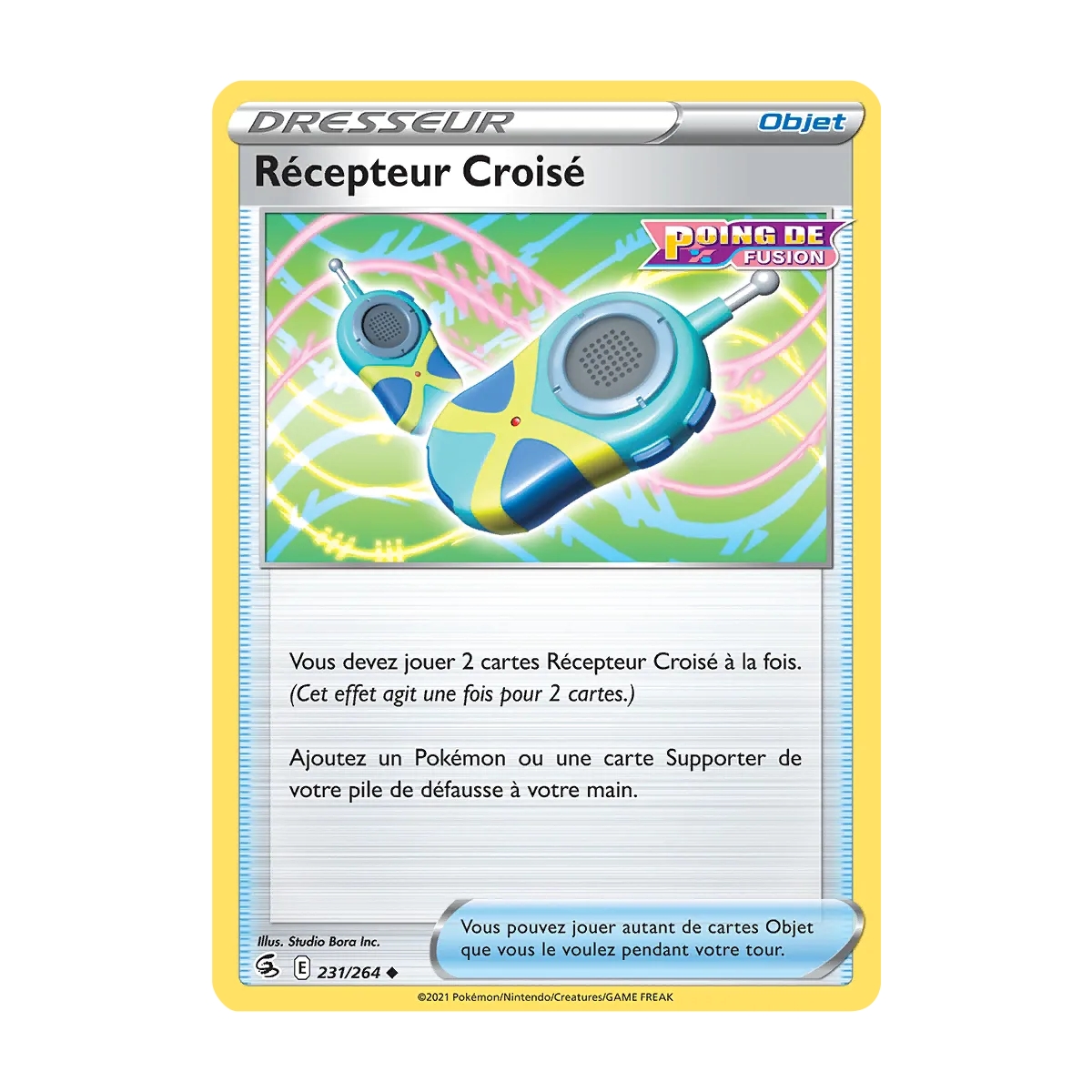 Carte Récepteur Croisé - Peu commune (Brillante) de Pokémon Poing de Fusion 231/264