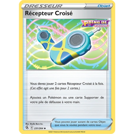 Carte Récepteur Croisé - Peu commune (Brillante) de Pokémon Poing de Fusion 231/264