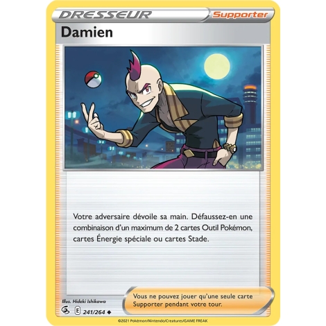Damien 241/264 : Joyau Peu commune (Brillante) de l'extension Pokémon Poing de Fusion