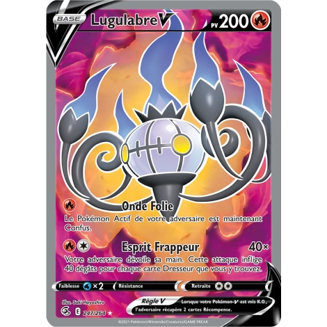 Carte Lugulabre - Ultra rare de Pokémon Poing de Fusion 247/264