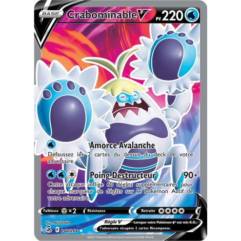 Carte Crabominable - Ultra rare de Pokémon Poing de Fusion 248/264