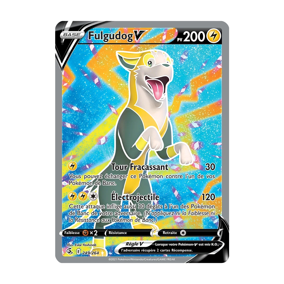 Carte Fulgudog - Ultra rare de Pokémon Poing de Fusion 249/264