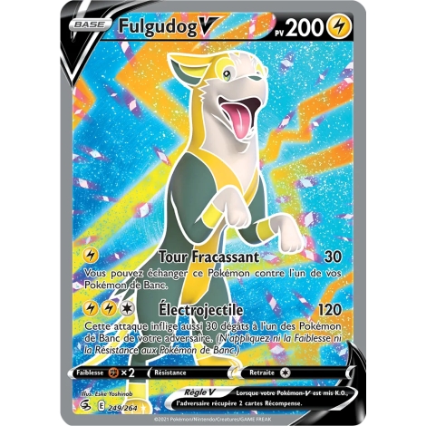 Carte Fulgudog - Ultra rare de Pokémon Poing de Fusion 249/264