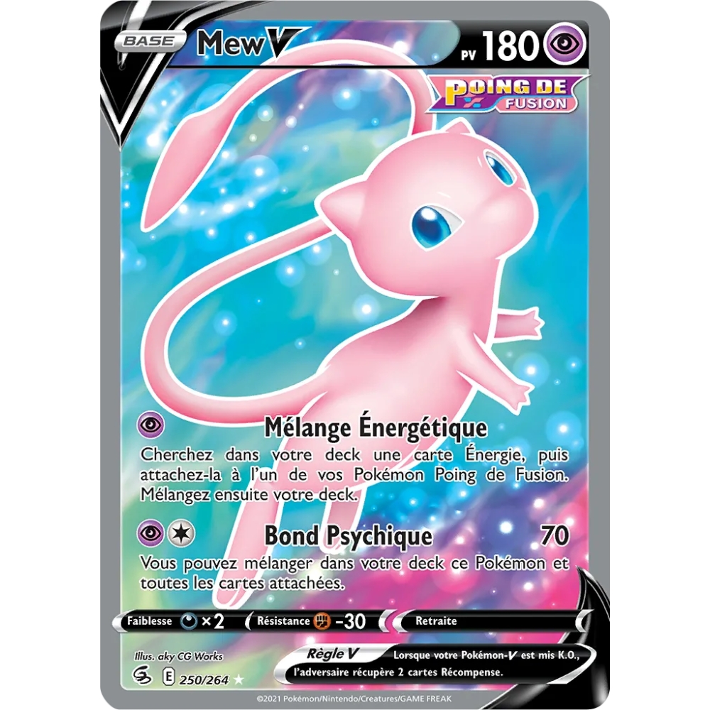 Mew 250/264 : Joyau Ultra rare de l'extension Pokémon Poing de Fusion