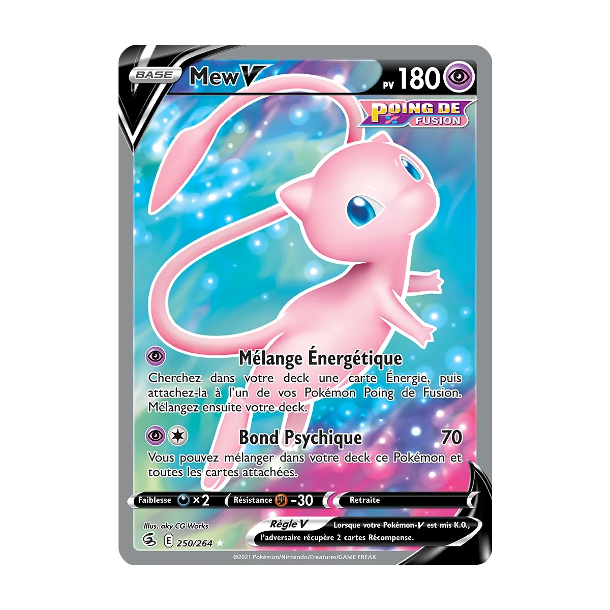 Mew 250/264 : Joyau Ultra rare de l'extension Pokémon Poing de Fusion