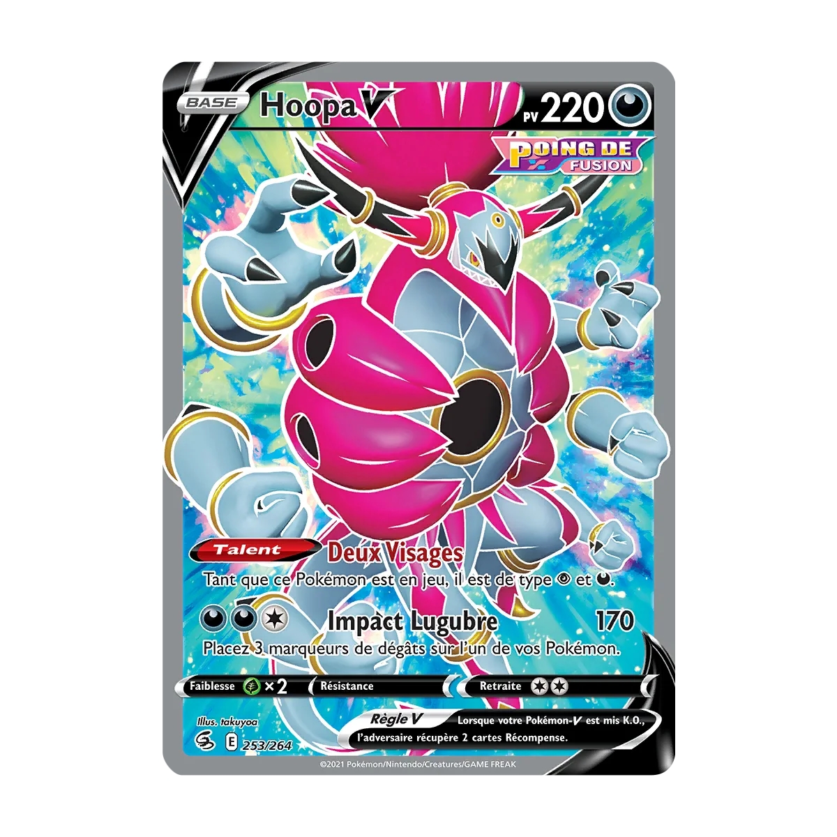 Hoopa 253/264 : Joyau Ultra rare de l'extension Pokémon Poing de Fusion