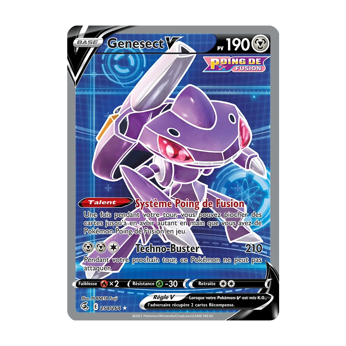 Carte Genesect - Ultra rare de Pokémon Poing de Fusion 254/264