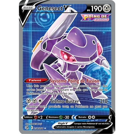 Carte Genesect - Ultra rare de Pokémon Poing de Fusion 254/264