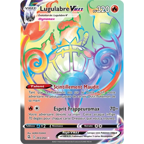 Carte Lugulabre - Arc-en-ciel rare de Pokémon Poing de Fusion 265/264