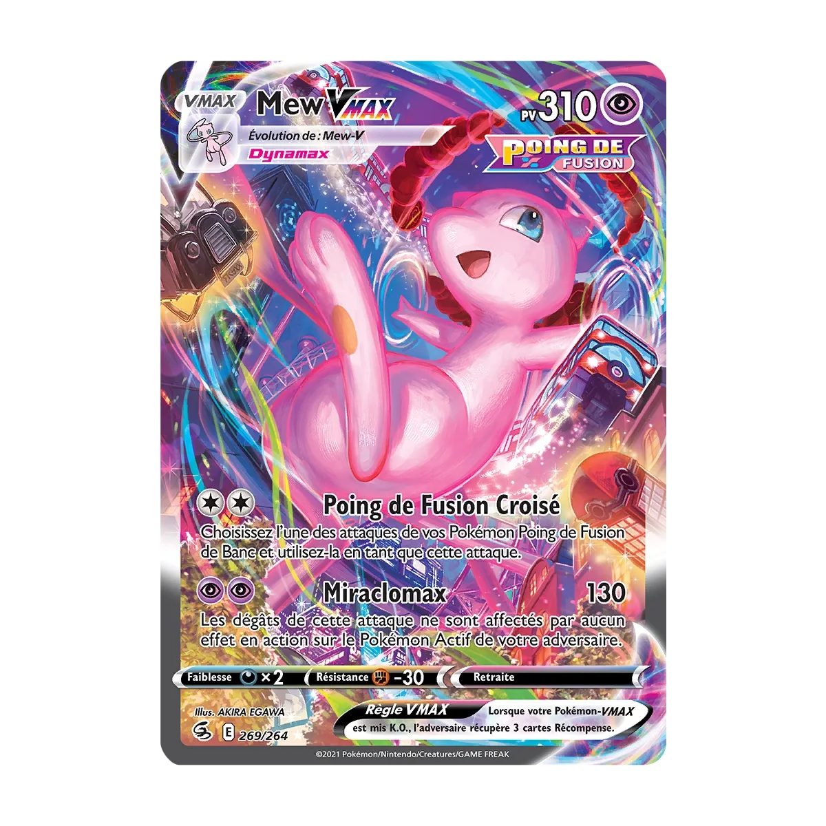 Mew 269/264 : Joyau Secrète rare de l'extension Pokémon Poing de Fusion