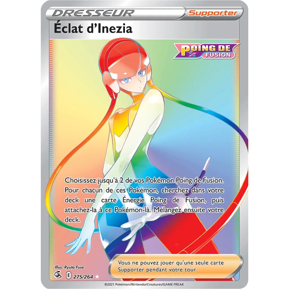 Éclat d'Inezia 275/264 : Joyau Arc-en-ciel rare de l'extension Pokémon Poing de Fusion