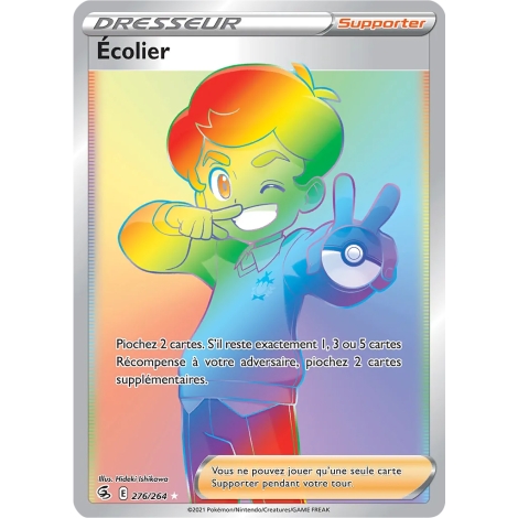 Écolier 276/264 : Joyau Arc-en-ciel rare de l'extension Pokémon Poing de Fusion