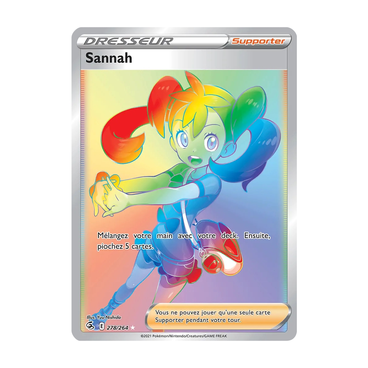 Carte Sannah - Arc-en-ciel rare de Pokémon Poing de Fusion 278/264