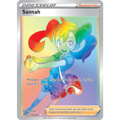 Carte Sannah - Arc-en-ciel rare de Pokémon Poing de Fusion 278/264