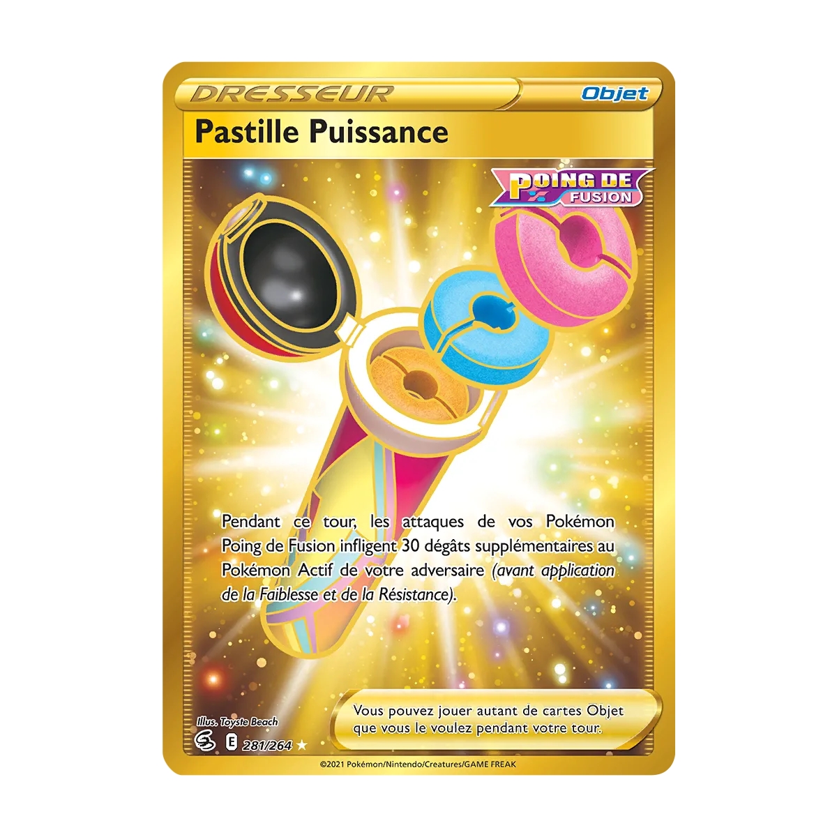 Carte Pastille Puissance - Secrète rare de Pokémon Poing de Fusion 281/264