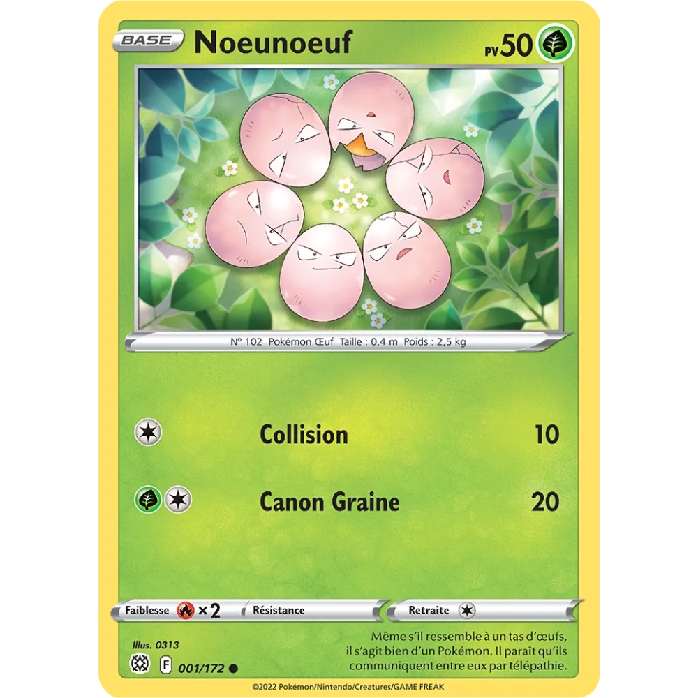 Carte Noeunoeuf - Commune (Brillante) de Pokémon Stars Étincelantes 001/172