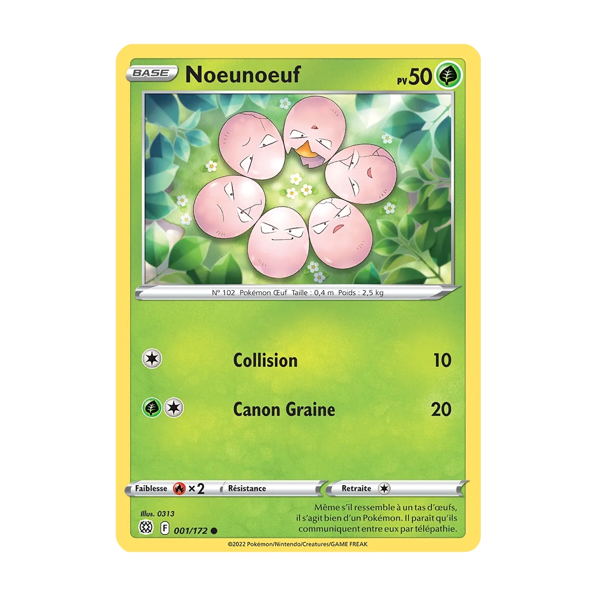 Carte Noeunoeuf - Commune (Brillante) de Pokémon Stars Étincelantes 001/172