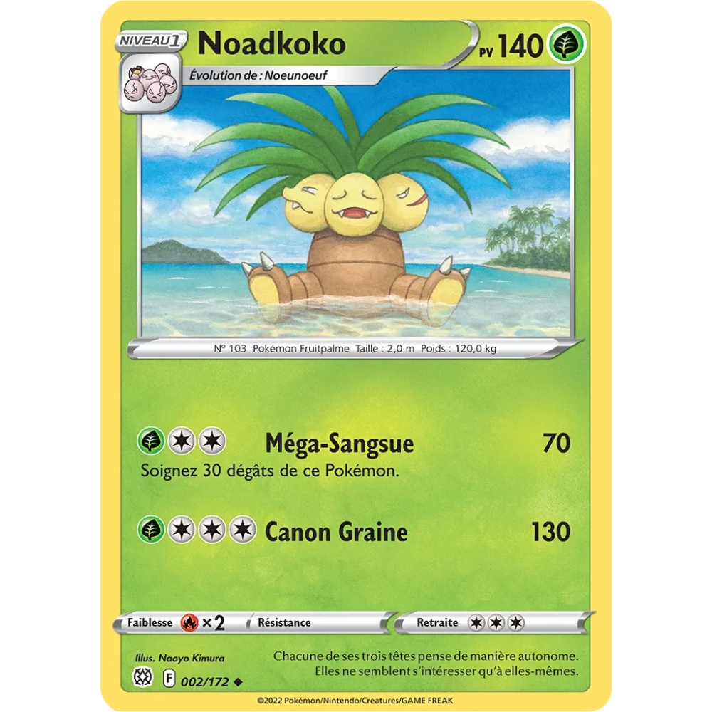 Carte Noadkoko - Peu commune (Brillante) de Pokémon Stars Étincelantes 002/172