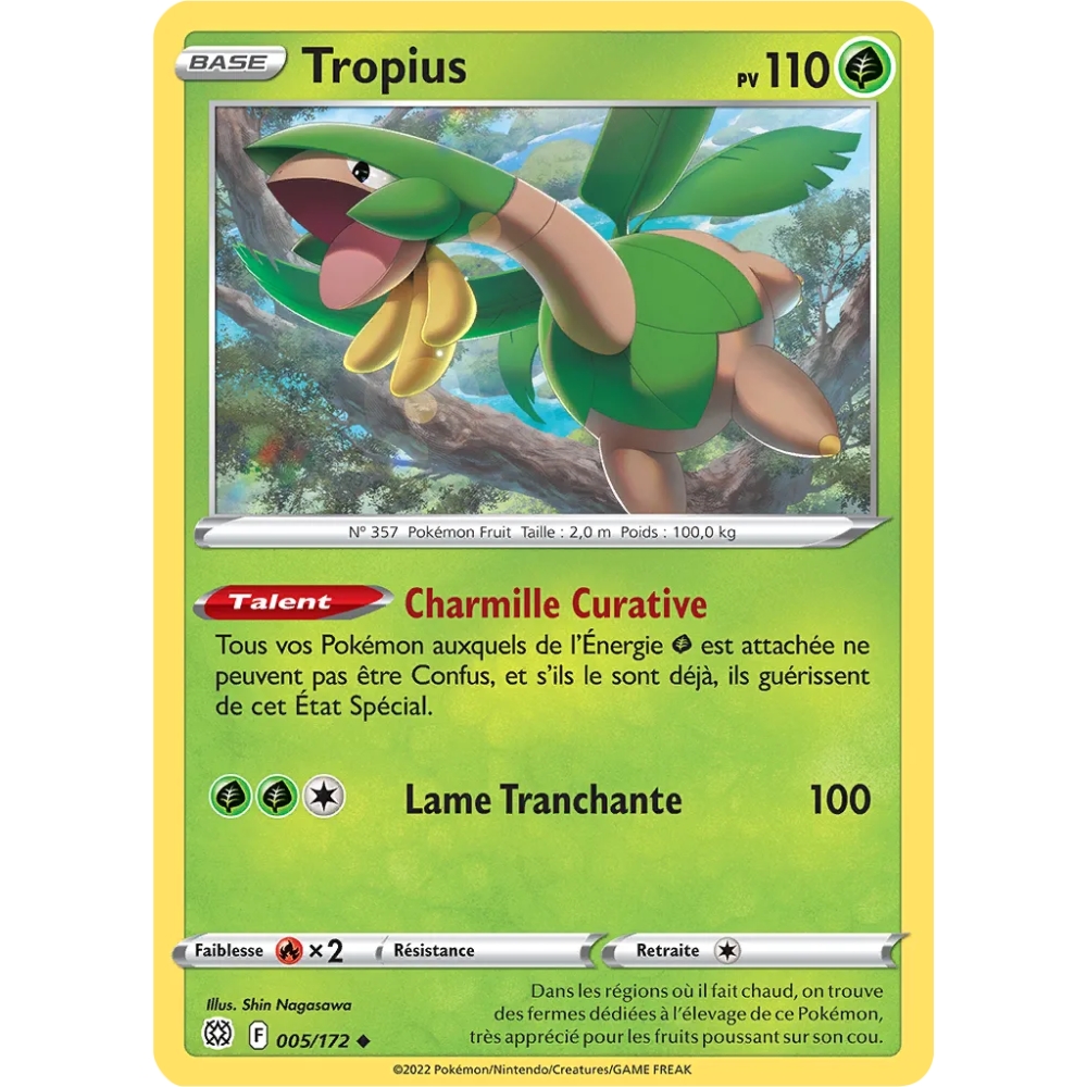 Carte Tropius - Peu commune (Brillante) de Pokémon Stars Étincelantes 005/172