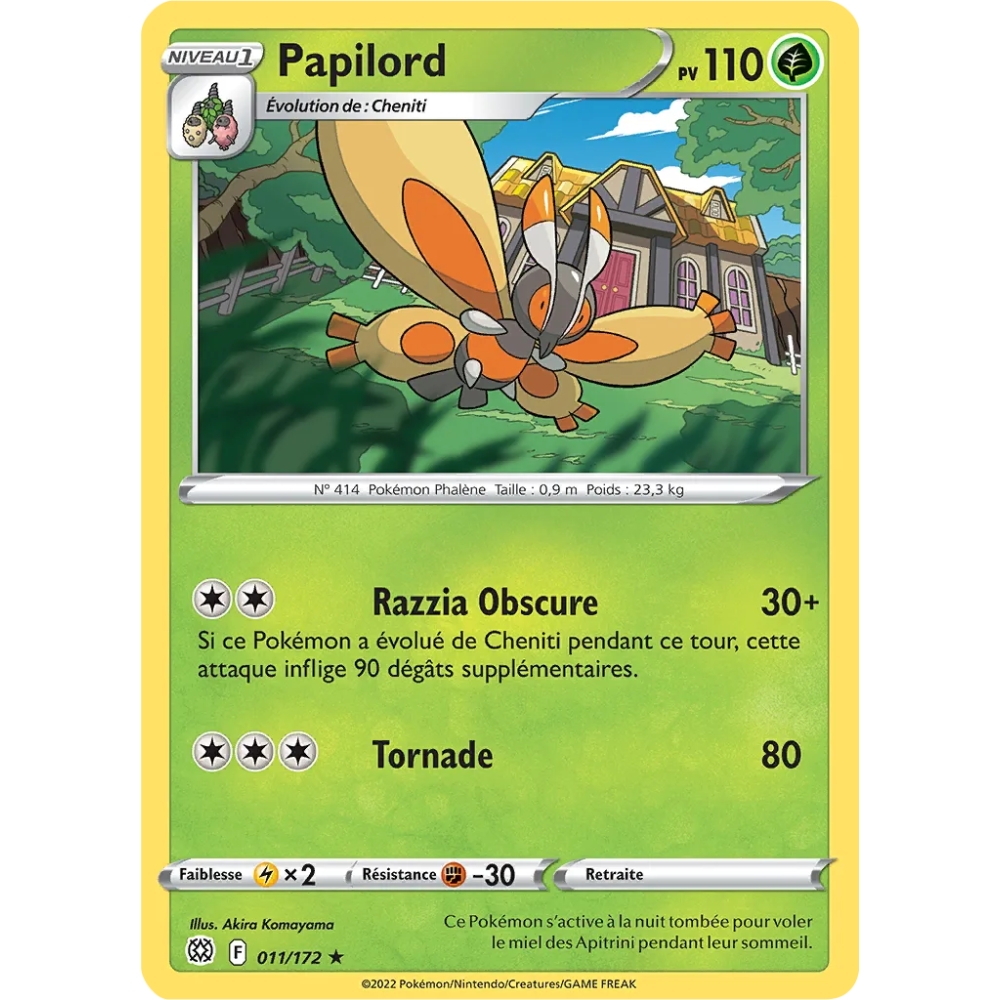 Papilord 011/172 (Brillante) Pokémon Stars Étincelantes