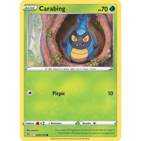 Carte Carabing - Commune (Brillante) de Pokémon Stars Étincelantes 015/172