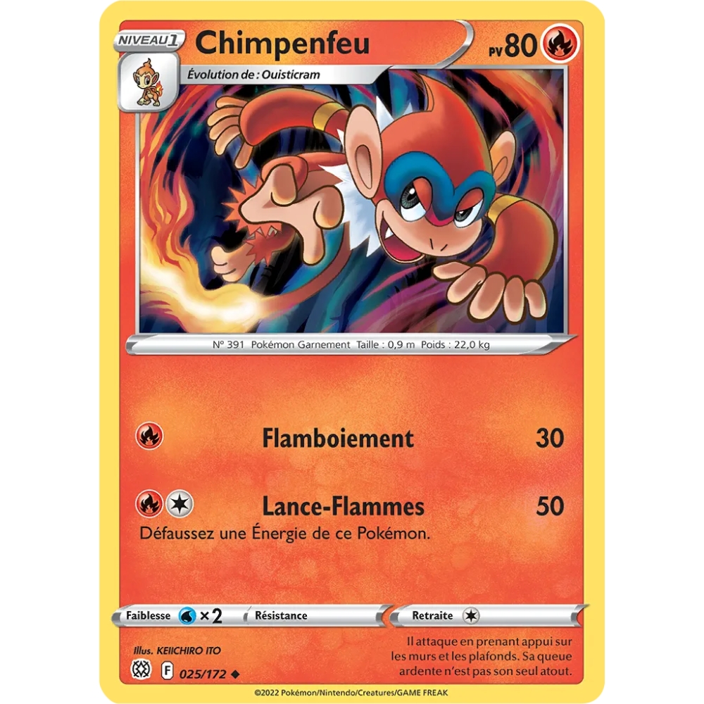 Chimpenfeu (Brillante) de Pokémon Stars Étincelantes 025/172