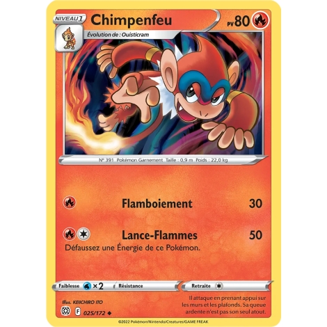 Chimpenfeu (Brillante) de Pokémon Stars Étincelantes 025/172