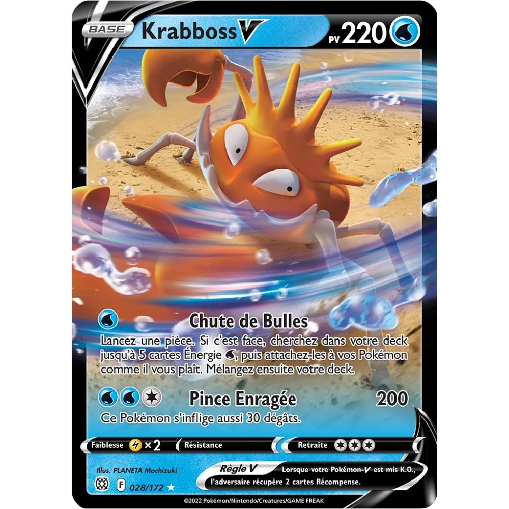 Krabboss 028/172  rare V de l'extension Pokémon Stars Étincelantes