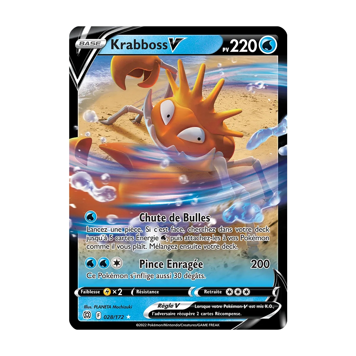 Krabboss 028/172  rare V de l'extension Pokémon Stars Étincelantes