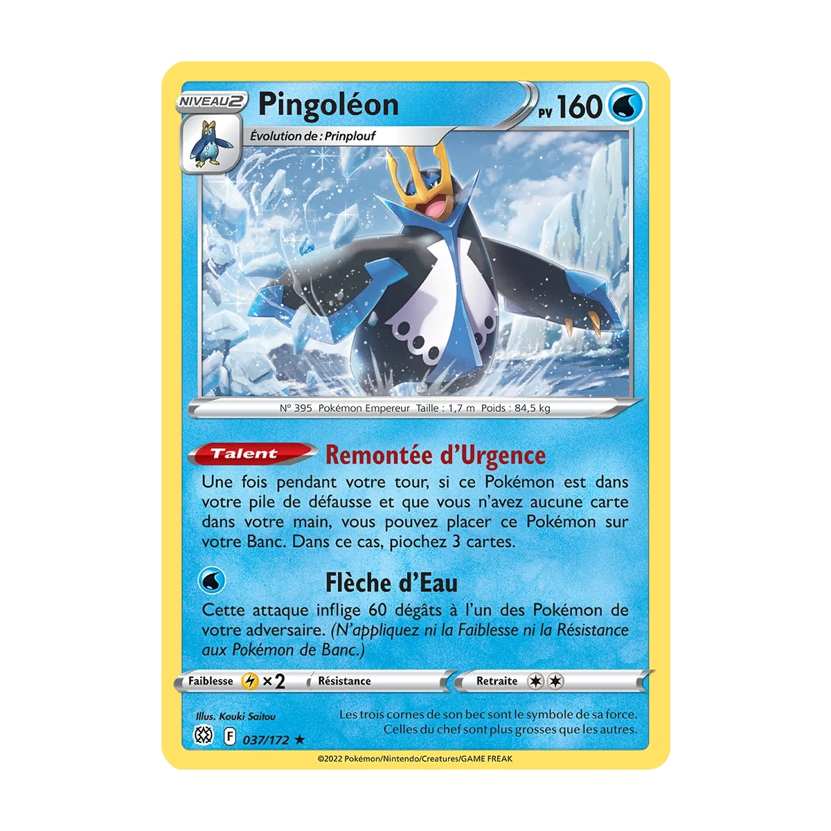 Carte Pingoléon rare de Pokémon Stars Étincelantes 037/172