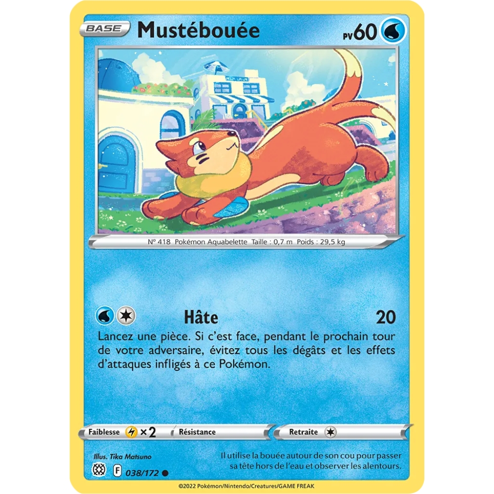 Carte Mustébouée - Commune (Brillante) de Pokémon Stars Étincelantes 038/172