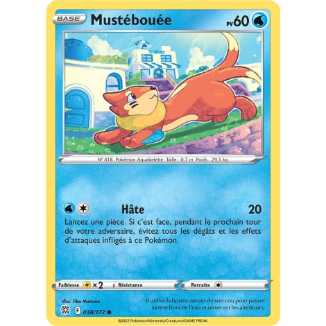 Carte Mustébouée - Commune (Brillante) de Pokémon Stars Étincelantes 038/172