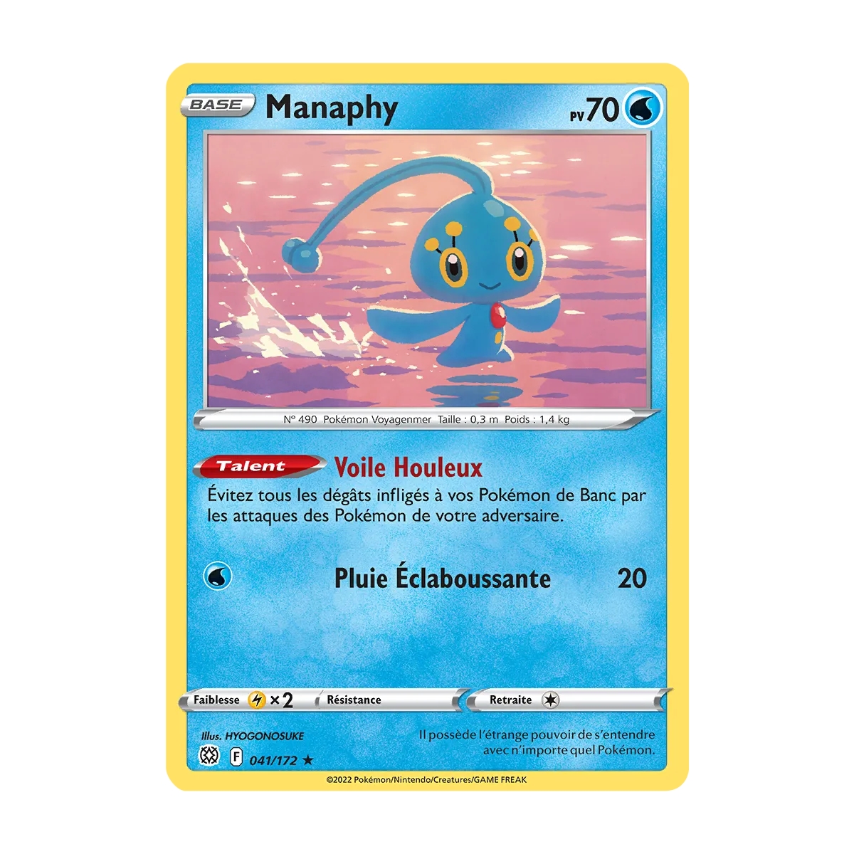 Découvrez Manaphy, carte Rare (Brillante) de la série Stars Étincelantes