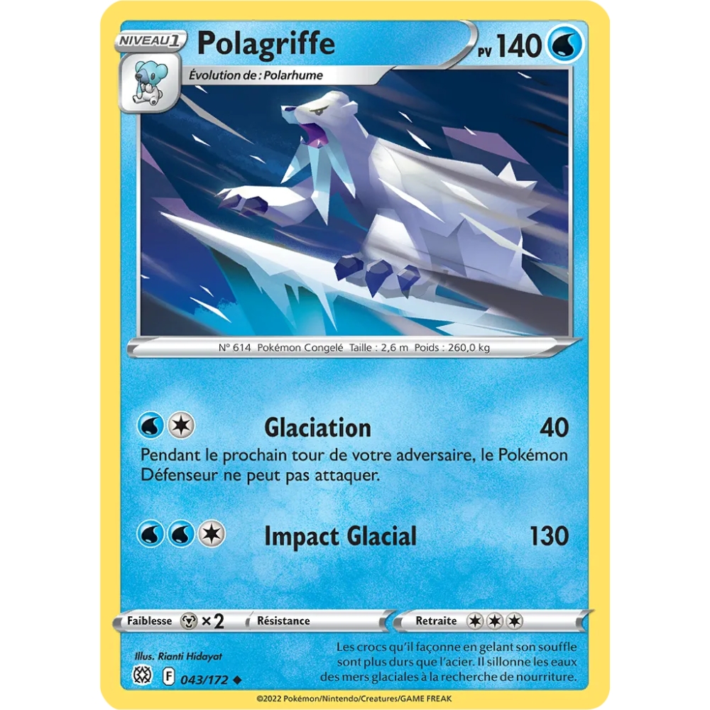 Carte Polagriffe - Peu commune (Brillante) de Pokémon Stars Étincelantes 043/172