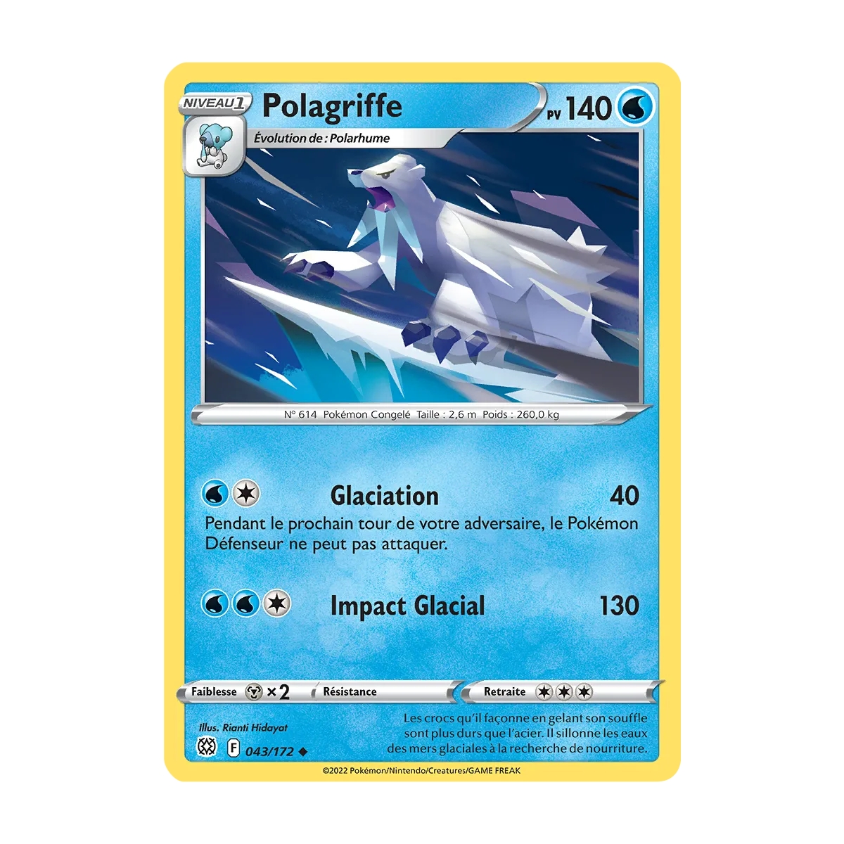 Carte Polagriffe - Peu commune (Brillante) de Pokémon Stars Étincelantes 043/172